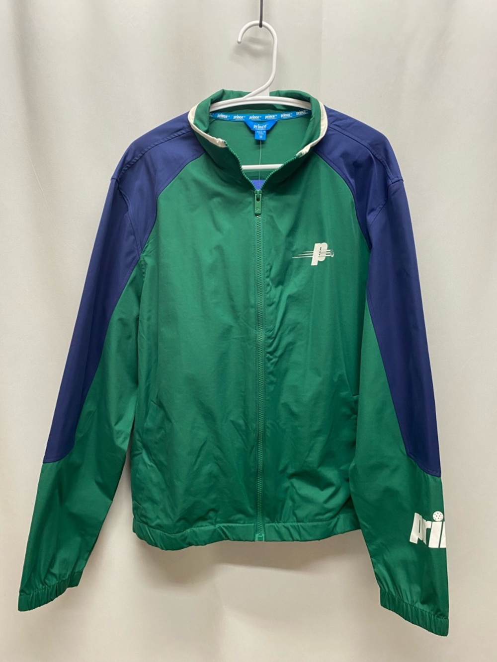 Prince pickleball mens jacket medium green blue lightweight new with tags